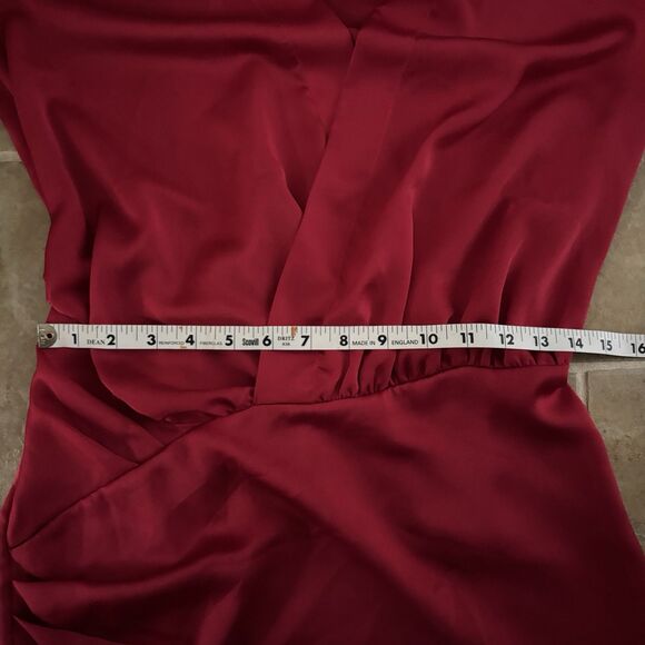 Monaco Dress Womens Size Small Vintage Made In USA Red Long Sleeve Sexy Vegas - Picture 5 of 7